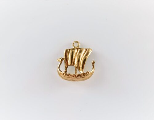 Viking boat pendant - medium in Bronze