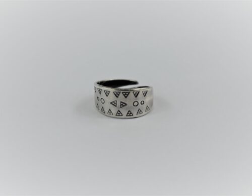 Stamped ring-Silver-adjustable size