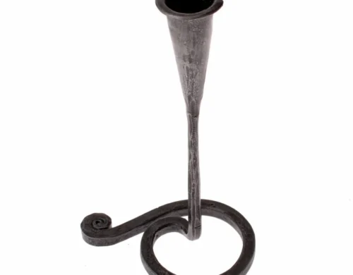 Forged candlestick in medieval style.
